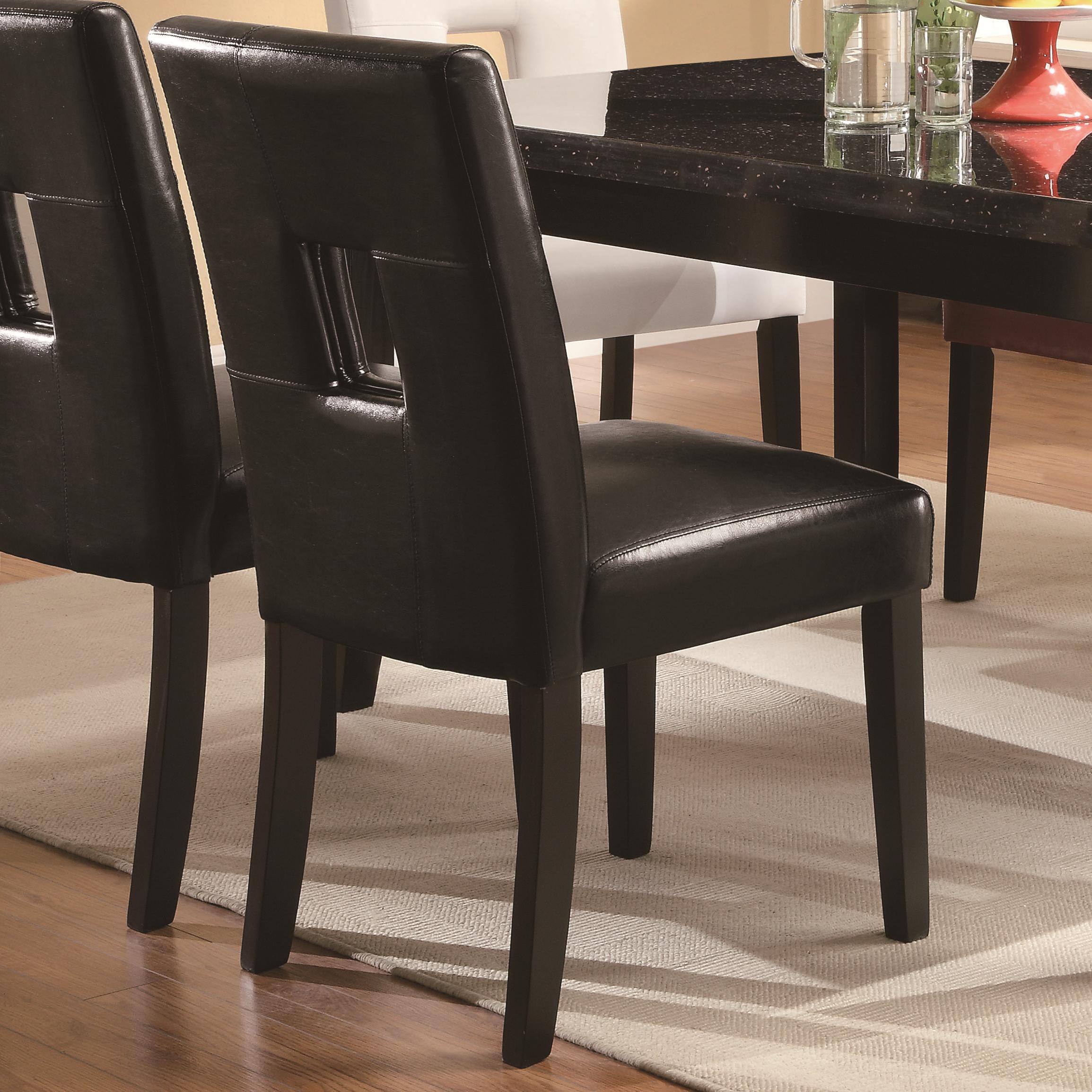 Coaster Newbridge 103612BLK Dining Side Chair w Plush Seating